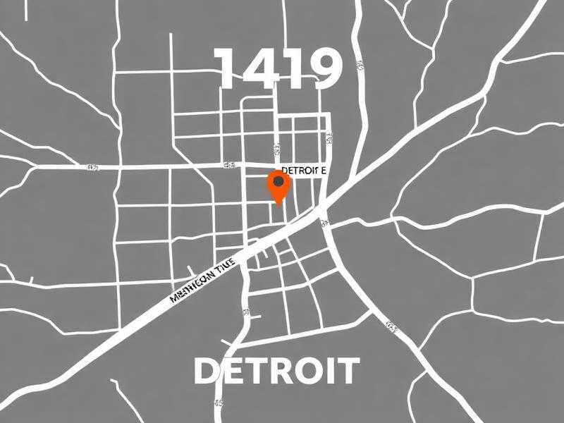 Map showing J J Disposal location at 14919 Seven Mile E, Detroit